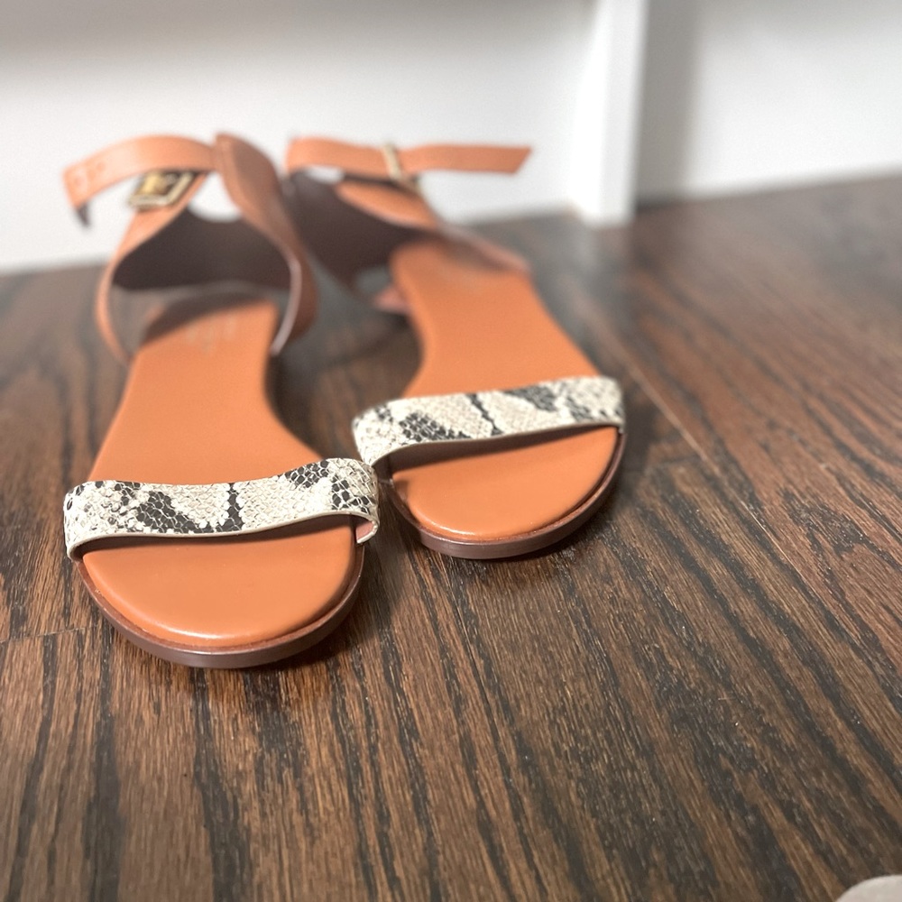 Colehaan leather and snake skin sandals